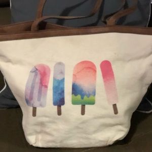 Adorable ice cream print canvas bag RESERVED FOR @heartonasleeve